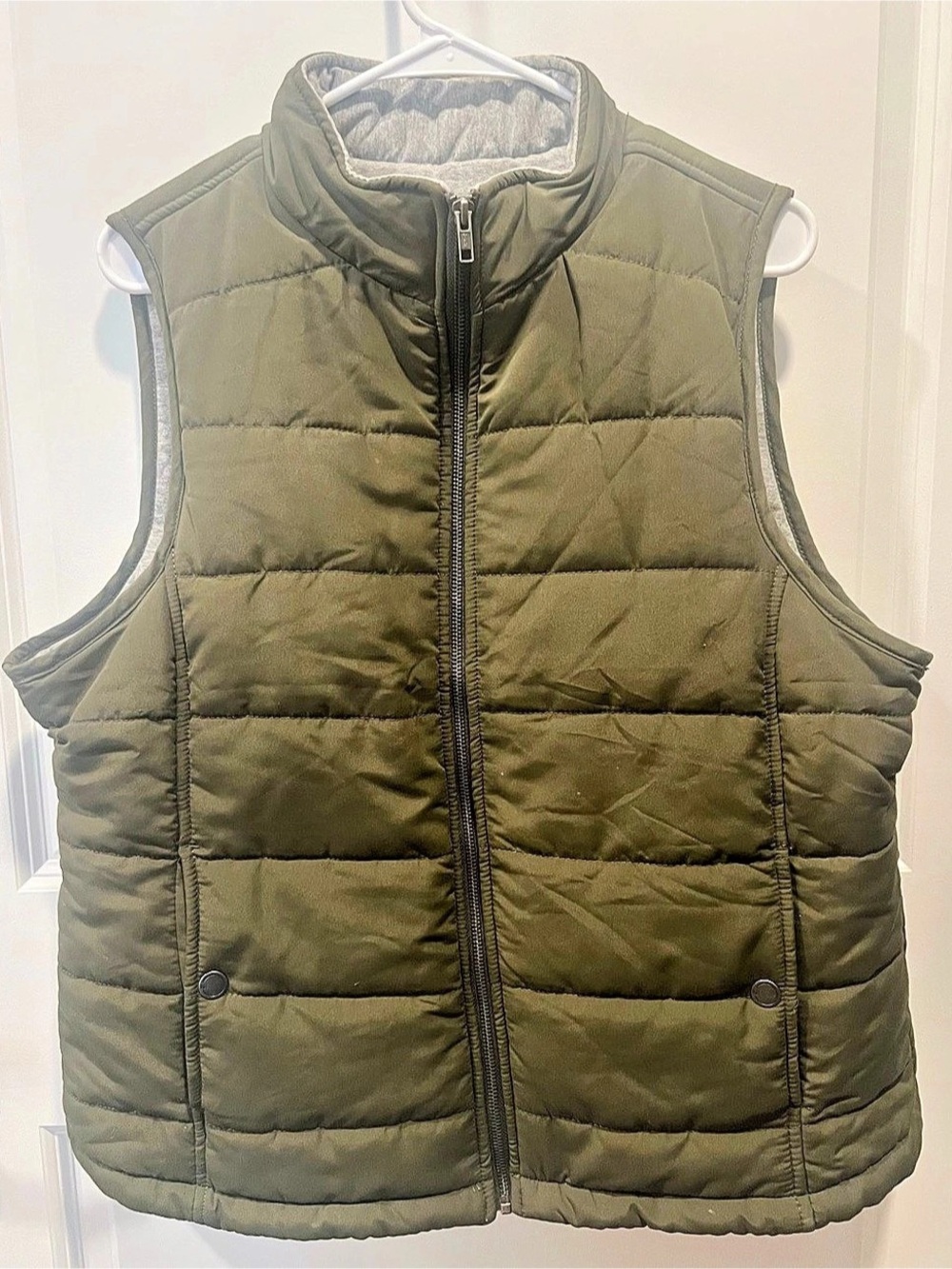 Natural Reflections Quilted Puffer Vest in Green Size XL / 1X / EG